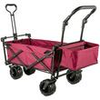 Carucior pliabil pentru gradina, camping, 98.5x54.3x98.5 cm, Capacitate 100 kg, Otel/Nylon, Rosu