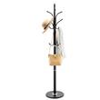 Cuier metalic, Inaltime 180 cm, Negru, 6 agatatori, Baza marmura