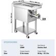 Masina electrica de tocat carne, Industriala, nr.32, lame inox, 2200W, Accesoriu carnati, Capacitate 10 kg/min