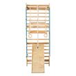 Structura de catarat multifunctionala 8 in 1, 15 x Niveluri, fixare pe perete, max 100 kg, Inaltime 2150 mm, latime 1500 mm, Lemn masiv
