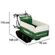 Carucior cu motor Honda GP160, senile, 5 CP, cuva extensibila si basculabila, max 300 kg, 4 x viteze