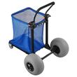 Carucior pentru nisip cu roti mari gonflabile, Pliabil, Capacitate 75 kg, Pompa
