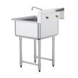 Chiuveta comerciala Inox, Baterie inclusa central, Protectie anti-stropire, capacitate cuva 122 l, dimensiune 686x610x1041 mm