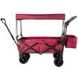Carucior pliabil pentru gradina, camping, 98.5x54.3x98.5 cm, Capacitate 100 kg, Otel/Nylon, Rosu