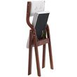 Set 4 scaune pliabile, Lemn natural, Tapitate, Burete, Maro inchis/Alb, max 180 kg, dimensiuni extins 575 x 480 x 800 mm