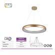 Pendul led 48 W, 2900 lm, 180-240V, Auriu, IP20, 120 x 60 cm, Aluminiu/Otel/Silicon