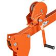 Macara cu troliu manual pentru camionete, Brat telescopic rotativ la 360°, max 510 kg, Pliabil