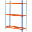 Suport de perete pentru 18 anvelope, 1500 x 450 x 1980 mm, max 300 kg, 3 rafturi