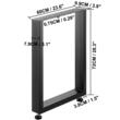 Set 2 picioare pentru mese, Vivatechnix Otel, dimensiune 72x60 cm, max 1000 kg
