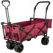 Carucior pliabil pentru gradina, camping, 98.5x54.3x98.5 cm, Capacitate 100 kg, Otel/Nylon, Rosu