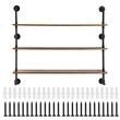 Raft metalic cu 3 x polite incluse din lemn, Vivatechnix Industrial, 1230 x 255 x 1075 mm