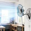 Ventilator oscilant de perete, diametru 500 mm, Metal, 65 W, 3 viteze, unghi de rotatie reglabil