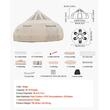Cort iurta 4 sezoane glamping, Diametru 5 m, Inaltime 3.15 m, 10-12 persoane, ferestre plasa, panza respirabila, bej