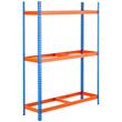 Suport de perete pentru 18 anvelope, 1500 x 450 x 1980 mm, max 300 kg, 3 rafturi