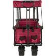 Carucior pliabil pentru gradina, camping, 98.5x54.3x98.5 cm, Capacitate 100 kg, Otel/Nylon, Rosu
