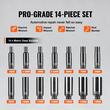 Set 14 chei tubulare adanci de impact, Hexagonale, prindere 1/4 inch, Cr-Mo, 4-15 mm