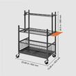 Organizator scule si unelte pentru gradina/garaj, Otel, 4 x roti, 652 x 403 x 990 mm
