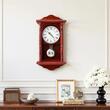 Ceas retro cu pendul, de perete, Lemn pin, Mecanism Quartz, 460 x 240 x 92 mm, Maro