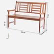 Banca pentru gradina, Lemn, 63.5 x 122 x 94 cm, 3 persoane, max 318 kg