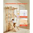 Structura de catarat multifunctionala 8 in 1, 15 x Niveluri, fixare pe perete, max 100 kg, Inaltime 2150 mm, latime 1500 mm, Lemn masiv