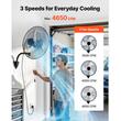 Ventilator oscilant de perete, diametru 500 mm, Metal, 65 W, 3 viteze, unghi de rotatie reglabil