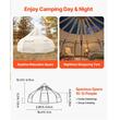 Cort iurta 4 sezoane glamping, Diametru 5 m, Inaltime 3.15 m, 10-12 persoane, ferestre plasa, panza respirabila, bej