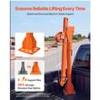 Macara cu troliu manual pentru camionete, Brat telescopic rotativ la 360°, max 510 kg, Pliabil