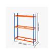 Suport de perete pentru 18 anvelope, 1500 x 450 x 1980 mm, max 300 kg, 3 rafturi