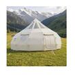Cort iurta 4 sezoane glamping, Diametru 5 m, Inaltime 3.15 m, 10-12 persoane, ferestre plasa, panza respirabila, bej