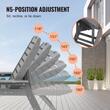 Sezlong cu spatar reglabil, Suport pahar, Gri, 1850 x 725 x 930 mm, material HDPE, WaterProof