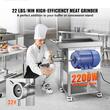 Masina electrica de tocat carne, Industriala, nr.32, lame inox, 2200W, Accesoriu carnati, Capacitate 10 kg/min