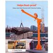Macara cu troliu manual pentru camionete, Brat telescopic rotativ la 360°, max 510 kg, Pliabil