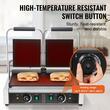 Grill Panini, Profesional, suprafata de gatit neteda 485 x 230 mm, Otel inoxidabil, Temperatura de incalzire 50-300 °C