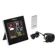 Stație meteo wireless, sincronizare ora DCF, neagra, Interior/Exterior, -20/60 °C, Prognoza meteo