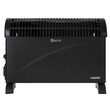 Convector electric negru, Termostat, 3 trepte de putere 750 / 1250 / 2000 W, Lungime cablu de alimentare 150 cm