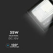 Proiector led cu incarcare solara 35W, 6000K, 2450 lm, telecomanda, 325 x 85 x 280 mm
