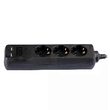 Prelungitor 3 prize Schuko, 2xUSB, 16A, lungime 1.5 m, Negru