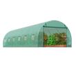 Sera pentru flori si legume, Cadru otel galvanizat, 890x295x198 cm, 12 ferestre, 140 g/cm³ PE, Velcro, verde