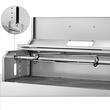 Gratar pe carbune cu capac si rotisor electric 25W, Vevor Inox, Termometru, Roti blocabile, inaltime de gatit reglabila