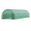 Sera pentru flori si legume, Cadru otel galvanizat, 890x295x198 cm, 12 ferestre, 140 g/cm³ PE, Velcro, verde
