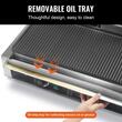 Grill Panini, Profesional, suprafata de gatit striata 485 x 230 mm, Otel inoxidabil, Temperatura de incalzire 50-300 °C