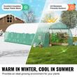 Sera pentru flori si legume, Cadru otel galvanizat, 890x295x198 cm, 12 ferestre, 140 g/cm³ PE, Velcro, verde