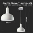 Pendul tavan, E14, fara bec, Alb, Plastic/Aluminiu, 180 x 100 x 1200 mm