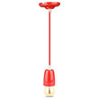 Pendul tavan, Portelan, fara bec, E27, 47 x 64 x 680 mm, Rosu