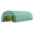 Sera pentru flori si legume, Cadru otel galvanizat, 890x295x198 cm, 12 ferestre, 140 g/cm³ PE, Velcro, verde