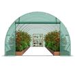 Sera pentru flori si legume, Cadru otel galvanizat, 590x295x198 cm, 12 ferestre, 140 g/cm³ PE, Velcro, verde