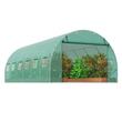 Sera pentru flori si legume, Cadru otel galvanizat, 590x295x198 cm, 12 ferestre, 140 g/cm³ PE, Velcro, verde
