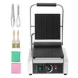 Grill Panini, Profesional, suprafata de gatit striata 230x225 mm, Otel inoxidabil, Temperatura de incalzire 50-300 °C