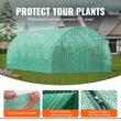 Sera pentru flori si legume, Cadru otel galvanizat, 590x295x198 cm, 12 ferestre, 140 g/cm³ PE, Velcro, verde