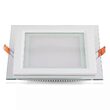 Panou led patrat, incorporabil 18W, 6400k alb rece, sticla, 198x198 mm, 1260 lm